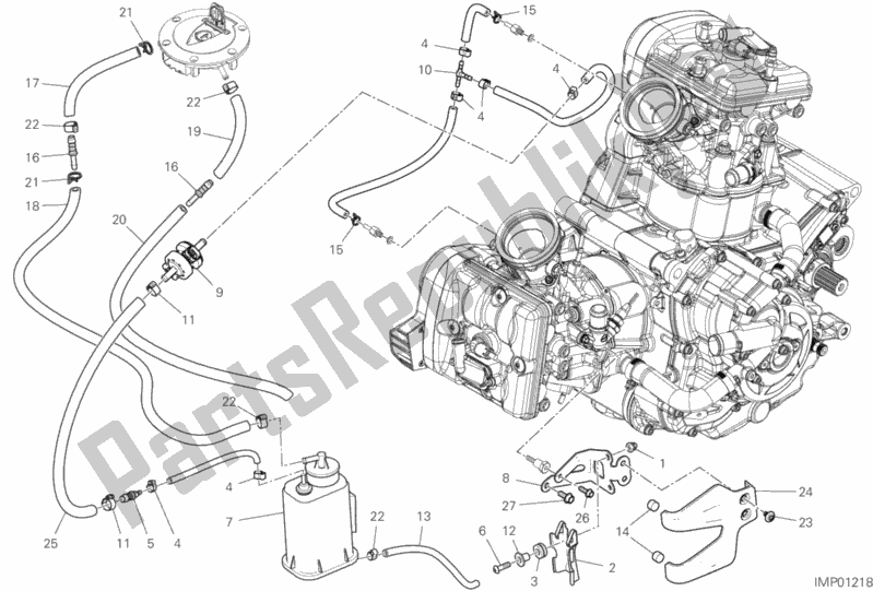 Todas las partes para Filtro De Recipiente de Ducati Multistrada 950 S 2020